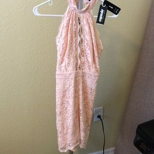 Pink lace dress